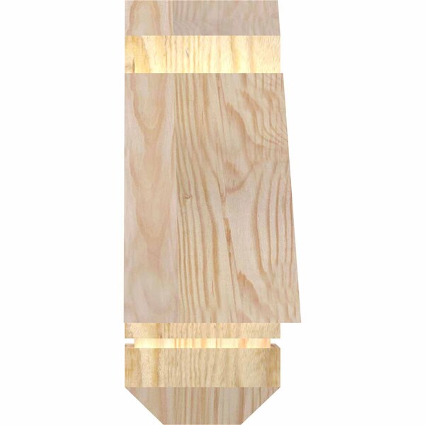 Ekena Millwork Eugene Rough Sawn Timber Gable Bracket, Douglas Fir, 48"W x 8"H x 4"D x 6"F, 4/12 Pitch GBW048X08X0406EUG00RDF - main